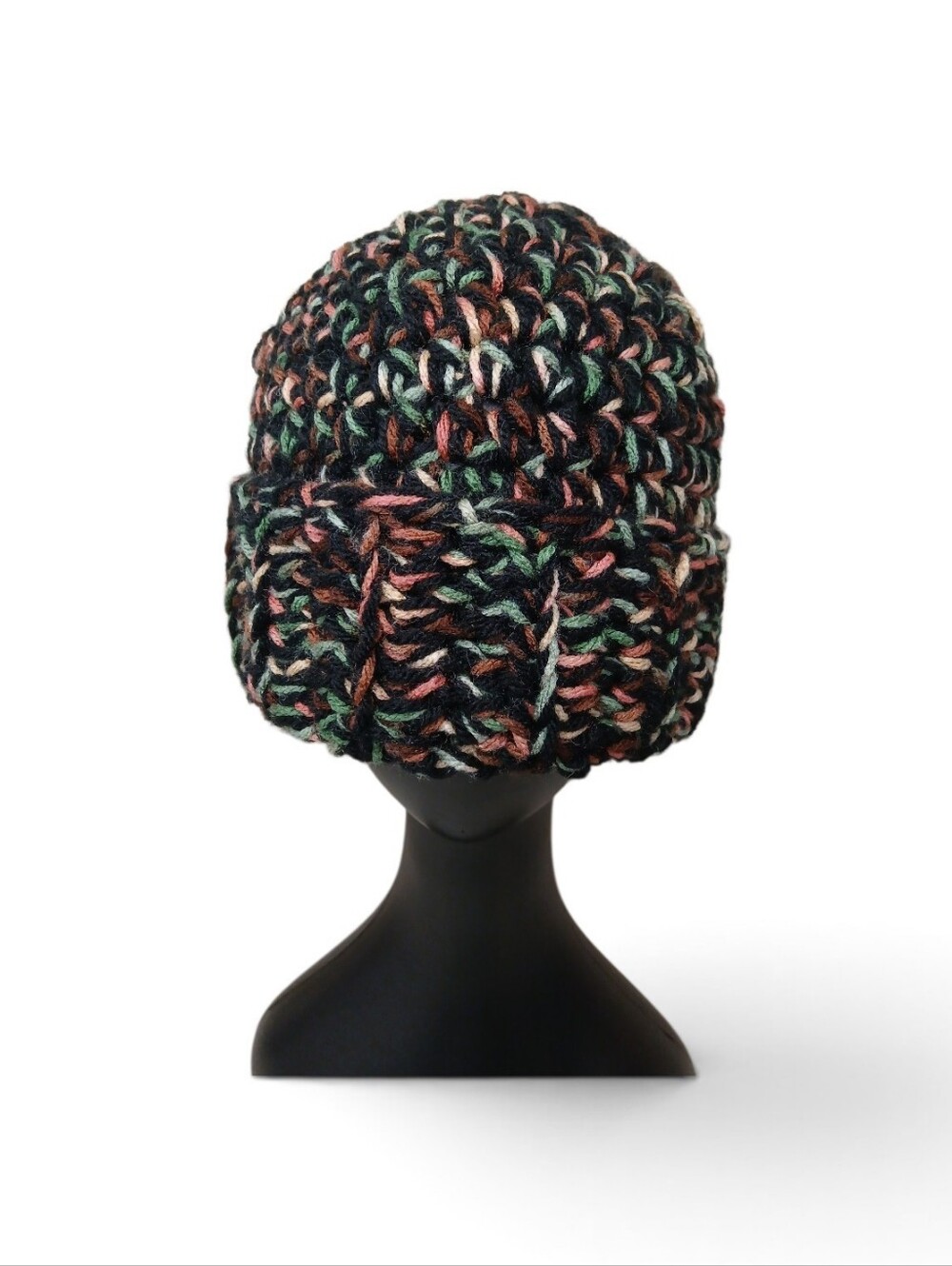 Multicolor Chunky Crochet  Beanie -  Winter Hat